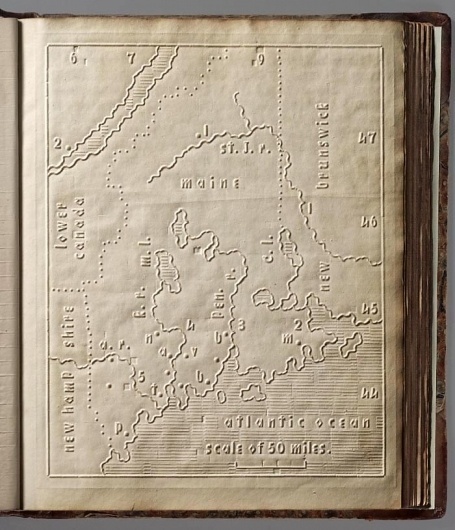 David Rumsey Historical Map Collection | Atlas for The Blind 1837 #cartography #howe #maps #1837