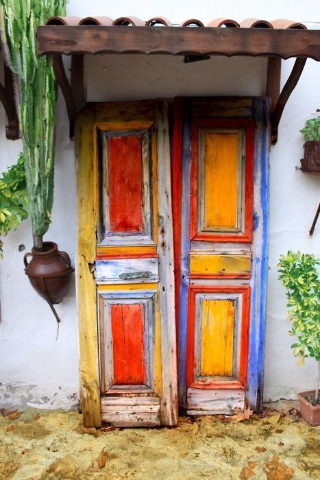 Rustic Southwestern Door #doors #rustic #southwestern #colorful