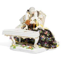 Galante group on the harpsichord. Meissen #Sets #Teasets #Porcelainsets #Antiqueplates #Plates #Wallplates #Figures #Porcelainfigurines #porcelain