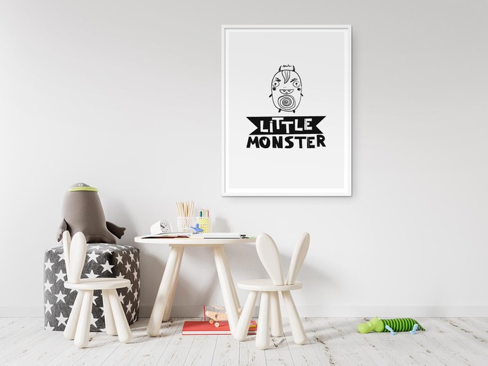 Little Monster Kids Nursery Scandinavian Wall Art – Pikstok