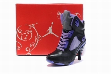 Nike Air Jordan V 5 Heels Black/Purple #shoes