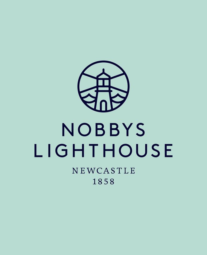 Newcastle Nobbys Lighthouse #branding #design #graphic #identity #newcastle #logo #shorthand #brandmark #typography #lighthouse