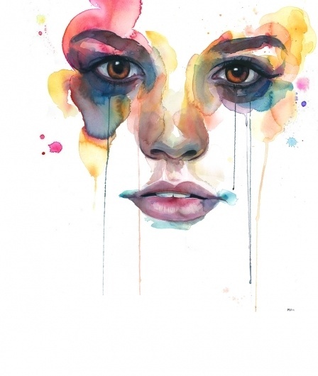 MAIN : Marion Bolognesi #watercolor #portrait #woman