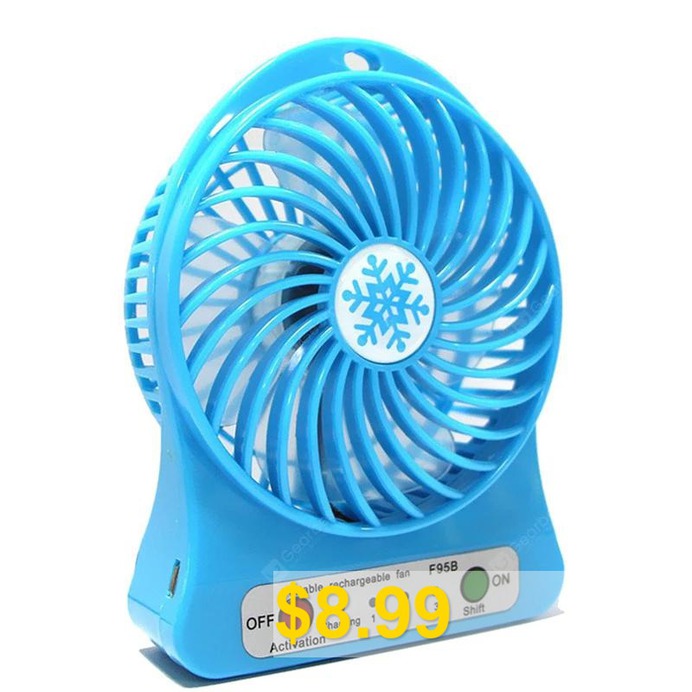 Portable #Hand-held #Electric #USB #Fan #- #DEEP #SKY #BLUE