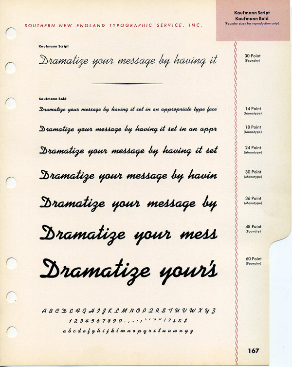 Kaufmann Script type specimen #type #specimen #typography