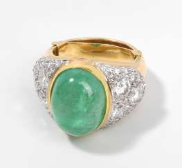 Smaragd-Brillant-Ring