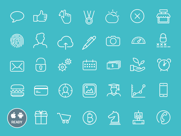 Icon Tail iOS & Android Vector Icon Bundle