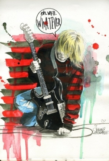 Made With Bits Of Real Panther. #portrait #drawing #nirvana