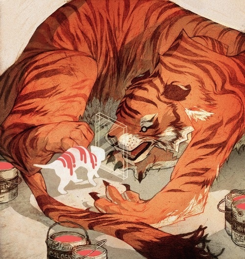 Paper Tiger : Sachin Teng #illustration #tiger #sachin #teng