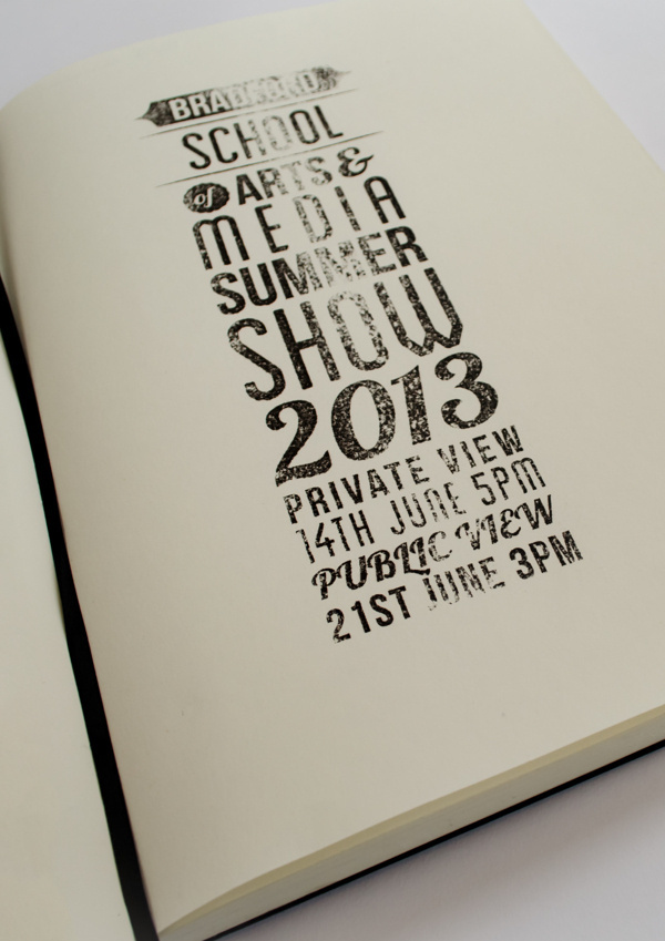 Summer Show Letter press type style #letter #press #typography