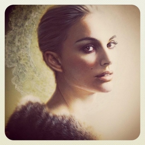 supersonic electronic / art #portman #warmth #fur #portrait #natalie #painting