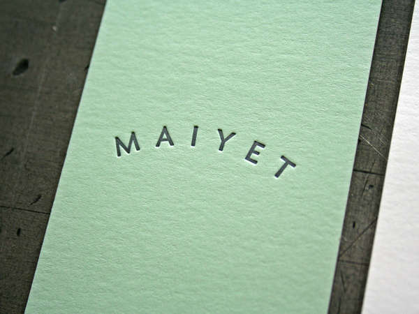 Maiyet_BusCard2 #letterpress