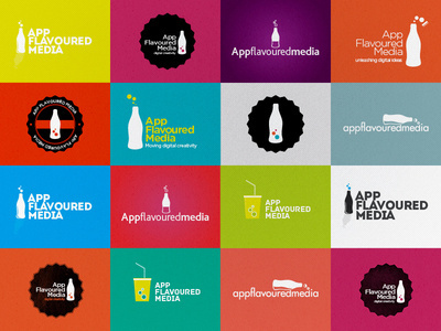 Logo & colour palette deck App flavoured media brand concepts Here are some rejected designs for a new project I am working on. The idea w #text #tetxture #identity #studio #logo