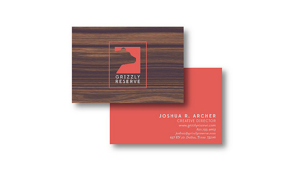 Grizzly Reserve #grizzly #mccarty #business #branding #card #design #wood #reserve #grain #logo #bear #letterhead #michael