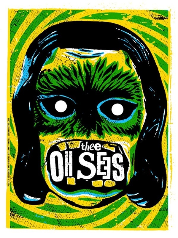 Thee Oh Sees: Fall Tour Poster, 2011 Unitus #poster #gig poster