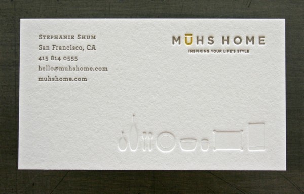 MuhsHome_BusCard #blind #logo #id #emboss