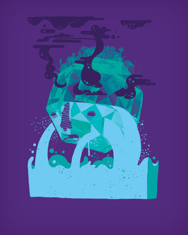 Earth, by YONIL #inspiration #creative #abstract #design #graphic #illustration #purple
