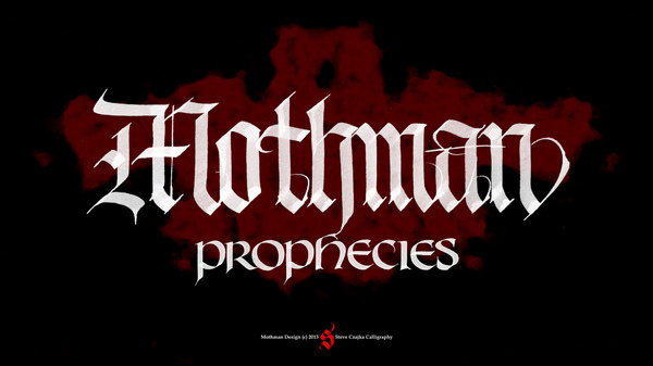 The Mothman Prophecies #title #pleasant #laura #uncial #legendary #bob #book #point #eigenberg #calligraphy #movie #gothic #indrid #tracey #keels #david #creature #supernatural #cold #richard #gere #linney #textura