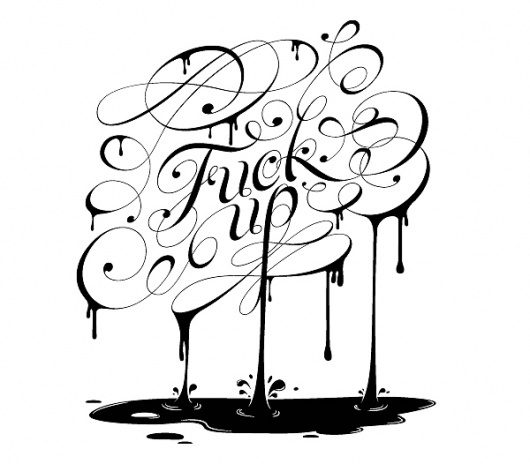 Offensive Script on the Behance Network #offensive #poster #typography