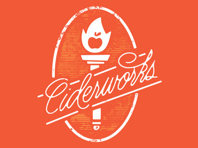 Cider #badge #torch #branding #cider #logo #type