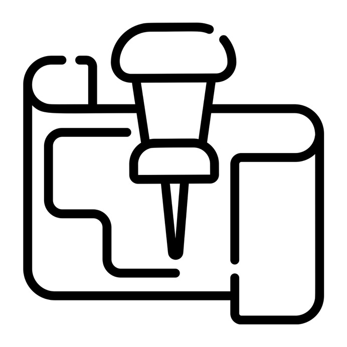 See more icon inspiration related to pin, maps and location, map pointer, map point, map location, placeholder, pointer, signs and map on Flaticon.