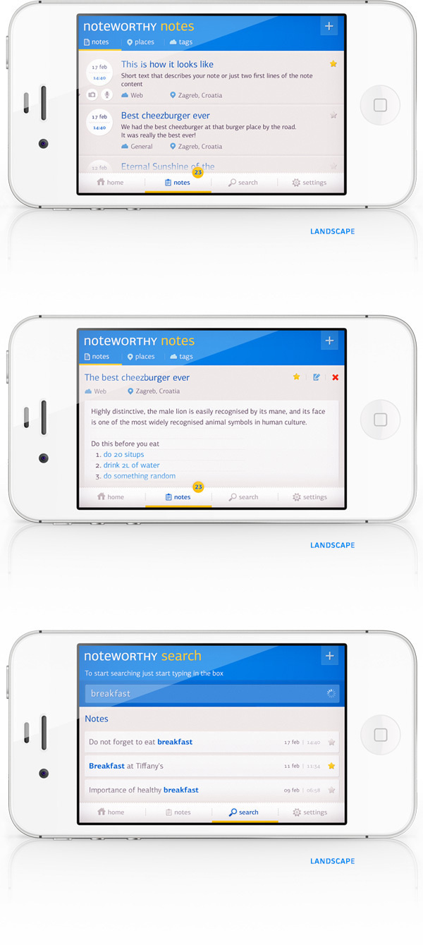 Noteworthy app concept #iphone #app