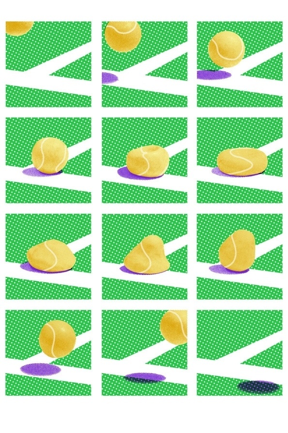 It's Nice That : No ball puns allowed: The official Wimbledon 2012 posters from Kingston students #kingston #wimbledon #illustration #sport #student