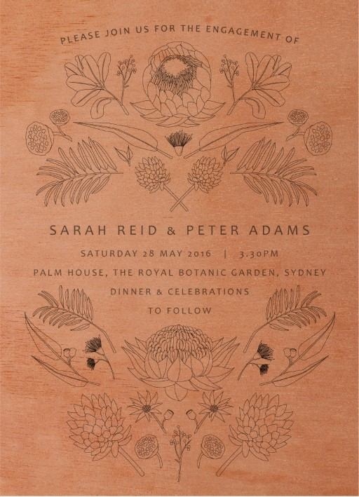 Australian Native Colour - Engagement Invitations #paperlust #engagementinvitation #engagementcard #engagementinspiration #design #paper #p