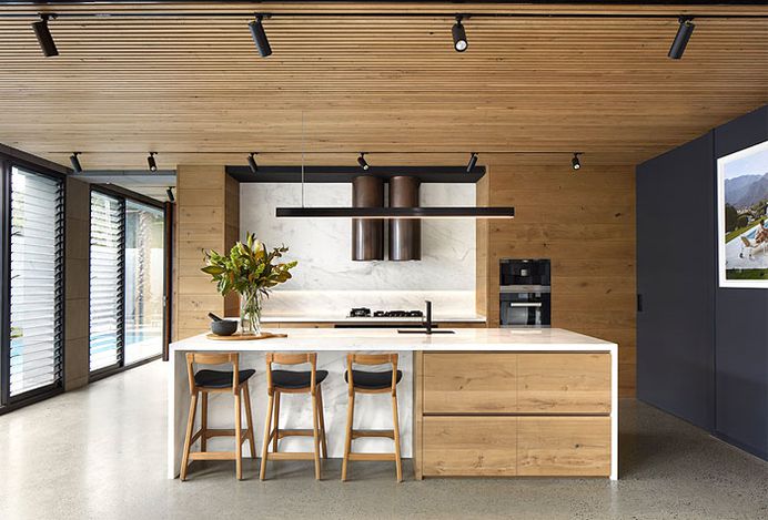 Natural and Aged Materials Integrated the Quarry House Decor