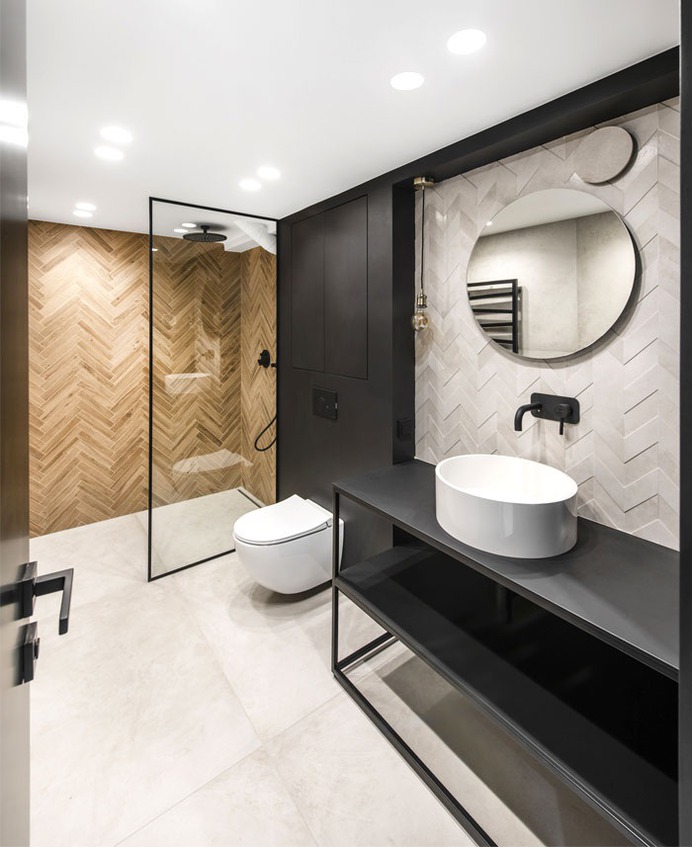 Functional and Stylish Two Level Apartment by IDwhite - InteriorZine