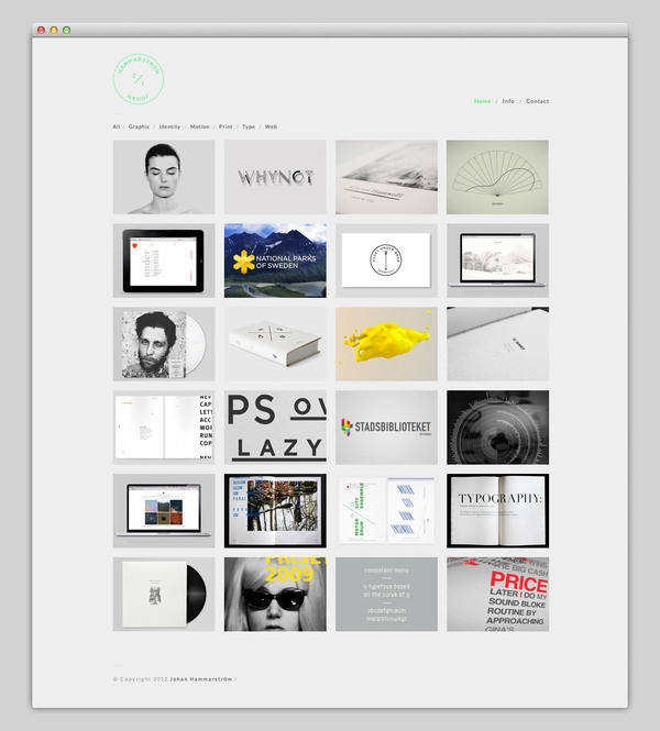 Johan Hammarström #website #layout #design #web