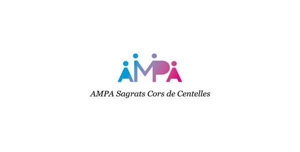 AMPA (Parents Association) logo #family #school #corporate #identity #gradient #logo