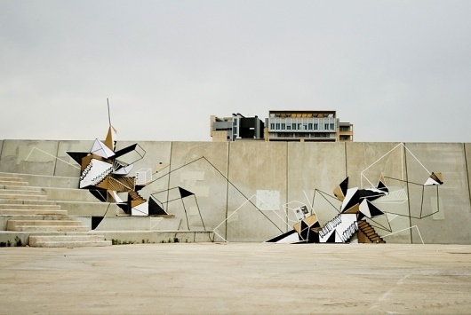 Outsides : Clemens Behr / Portfolio #lines #shapes #clemens #behr #wall #art #street #geometrical #grey