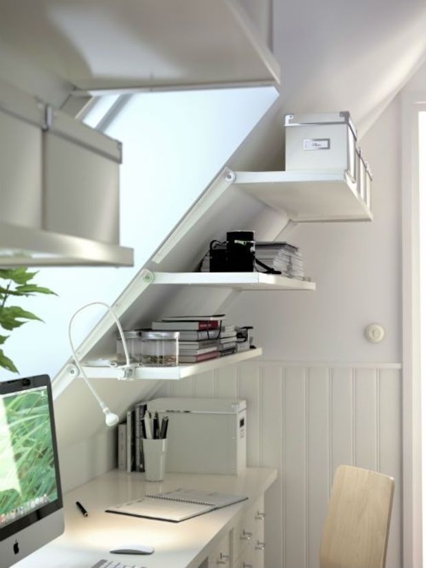 stairs, office, shelving