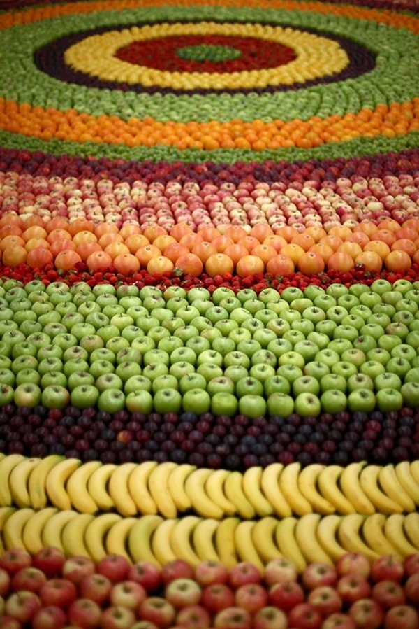 CJWHO ™ (Decorative Carpet Design Made Completely With...) #kenzo #design #fruits #colors #carpet #art #fashion