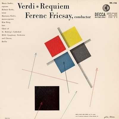 Symphonie Fantastique: Requiem (Decca, 1953) #album #1950s #design #graphic #alex #cover #steinweiss #mid #minimal #century
