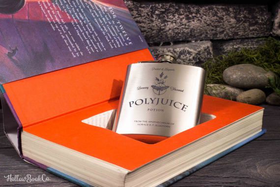 Hollow Book Safe & Polyjuice Hip Flask Harry Potter and The