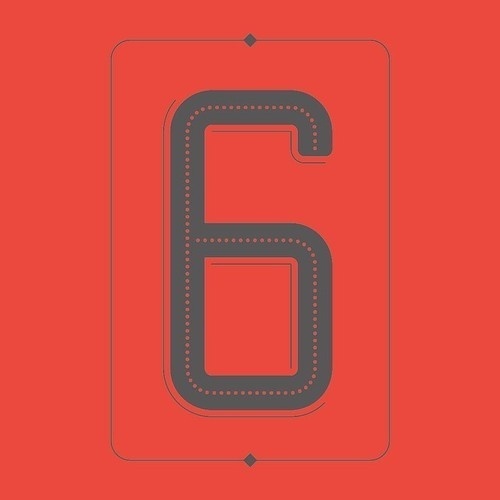 Number Postcard Series #numbers #lettering #six