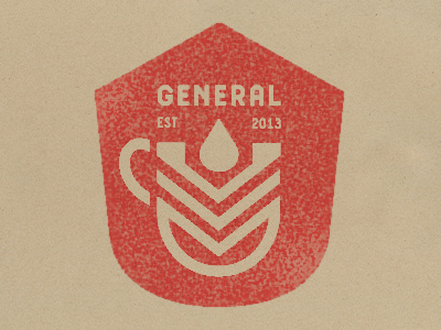 General Logo #mark #visual #army #design #graphic #espresso #logo #military #cafe #chevron #identity #symbol #custom #coffee #type #patriotic #sketch #typography