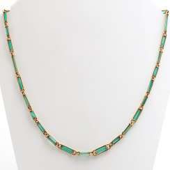 GÜNTER KRAUSS necklace made of emerald crystals