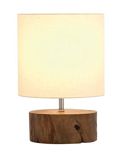 Mahogany Log Base Table Lamp
