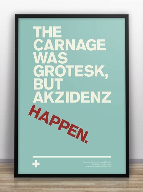 Designer Creates Typographical Jokes, To Humor Fellow Designers - DesignTAXI.com #akzidenz #happen