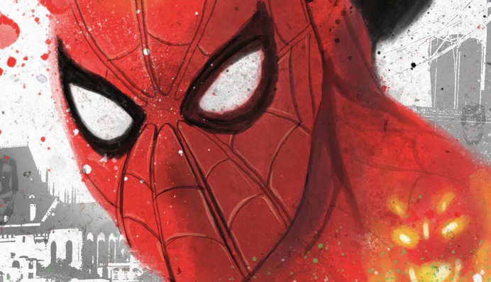 Spider-Man – Far From Home - Alternate Movie Poster - The Commas #spiderman #alternativemovieposter #movieposter #filmposter #thecommas #keyart #marvelstudios #marvel #marvelcomics #comics #potserdesign #posters