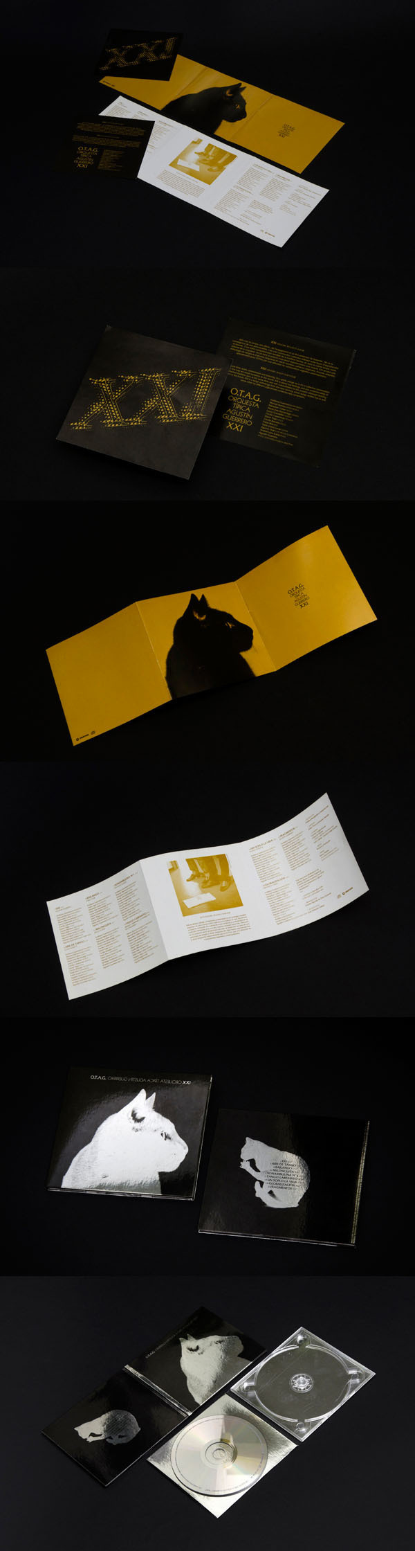 Tango album design OTAG XXI #album #edition #digipack #argentina #silver #classic #packaging #retro #cat #record #mirror #musica #vinyl #otag #music #tango #special #xxi #cd