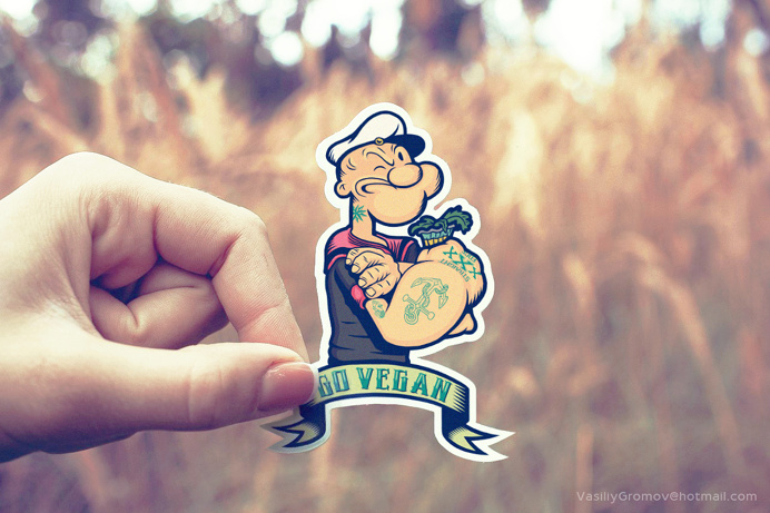 Go Vegan Sticker Pack on Behance