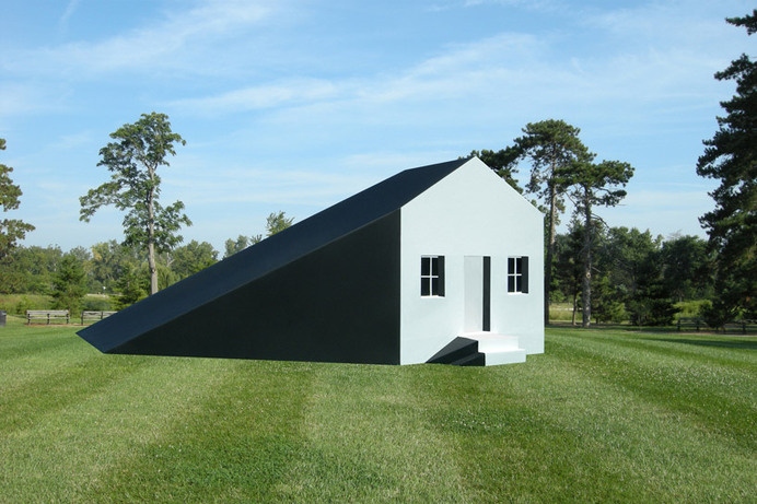 michael jantzen manipulates house based on projected shadows #home