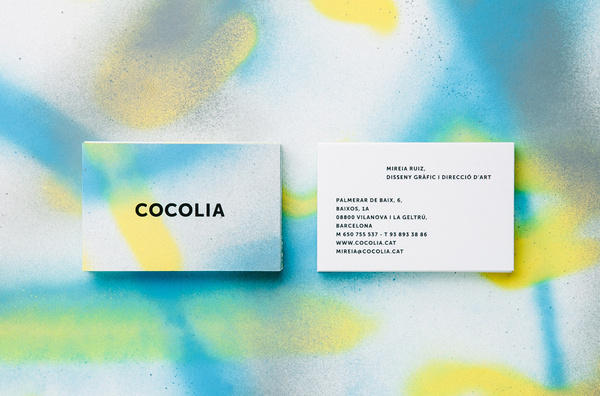 BRAND IDENTITYCOCOLIA2013 #business #card #print #paint #spray