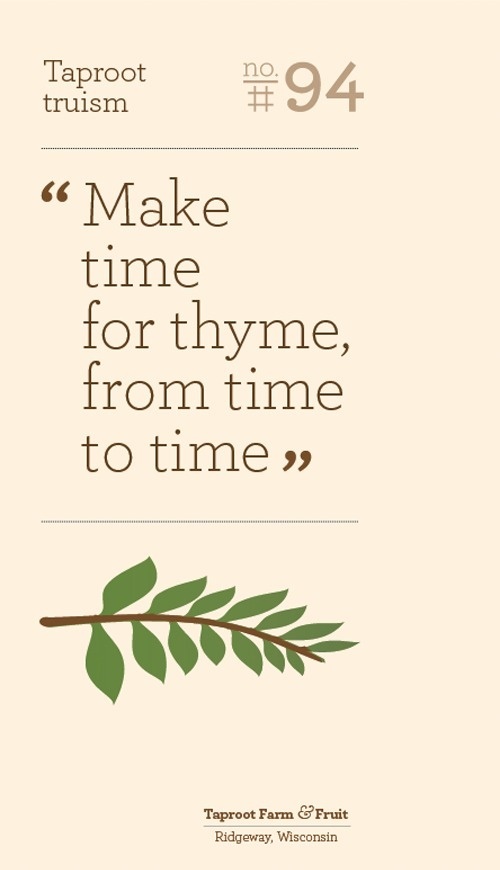 Poster #thyme #taproot #poster