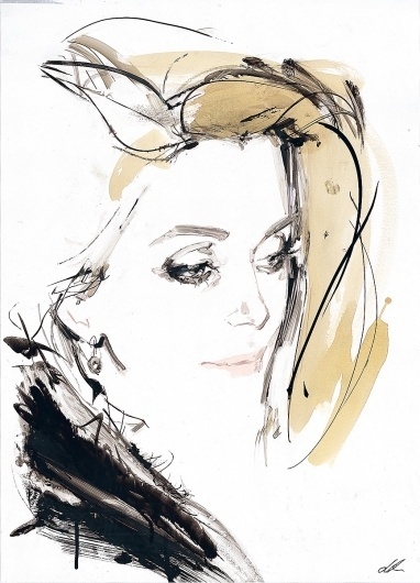 MademoiselleB_DavidDowntown_Catherine-Deneuve.jpeg (866×1200) #downton #illustration #david