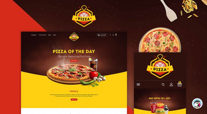 #Pizza - #Fast Food & #Restaurant Store - #Prestashop #Responsive #Theme | #TemplateTrip #eCommerce #Website #Template